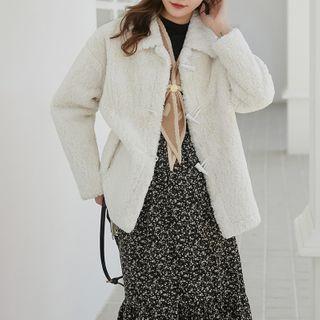 Plain Toggle Fleece Jacket