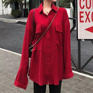 Dual Pocket Shirt Red - One Size