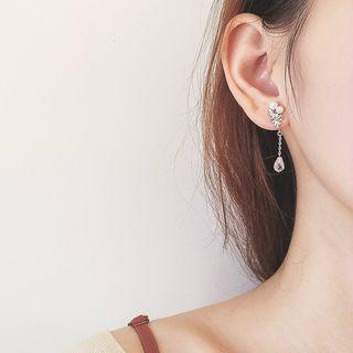 Sterling Silver Beaded Crystal Earrings