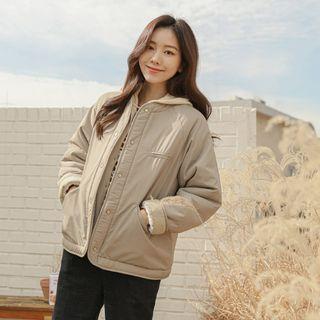 Fleece-lined Corduroy-panel Jacket