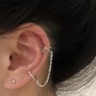 Chained Cuff Earring 1 Piece - Silver - One Size