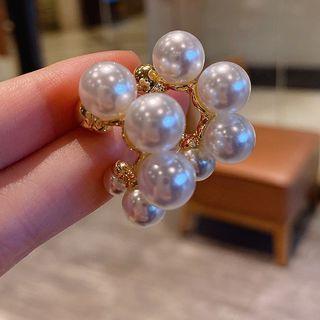 Faux Pearl Earring A1619 - 1 Pair - Gold - One Size