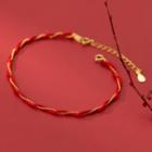 Twisted Bracelet 1 Pc - Red & Gold - One Size