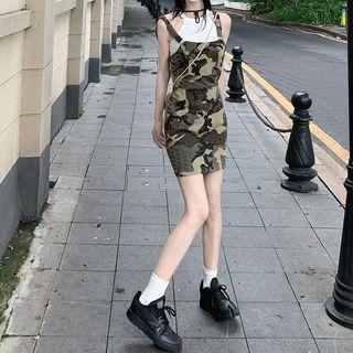 Plain Tank Top / Camo Overall Dress (various Designs)