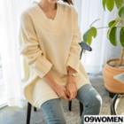 Tall Size Dolman-sleeve V-neck Sweater In Pink