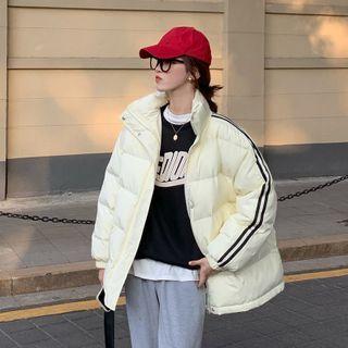 Side Striped Padded Zip-up Jacket