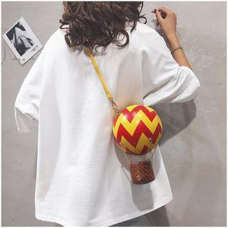Faux Leather Hot Balloon Crossbody Bag