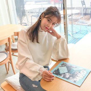 Lace-detail Loose-fit Sweatshirt