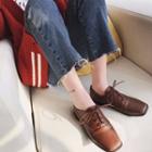 Square Toe Lace-up Shoes