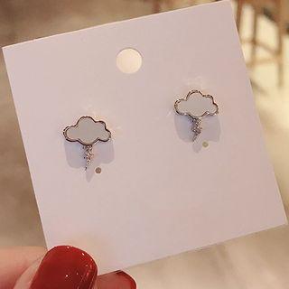 Non-matching Alloy Cloud Earring