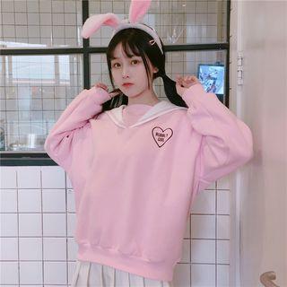 Sailor Collared Heart Sweatshirt