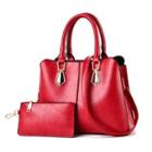 Set: Two-way Faux Leather Crossbody Bag + Pouch