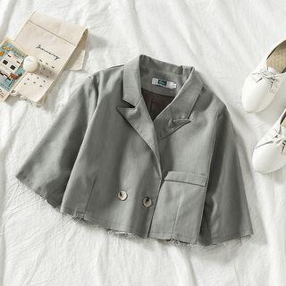 Elbow-sleeve Cropped Jacket / Knee Length Shorts
