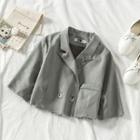 Elbow-sleeve Cropped Jacket / Knee Length Shorts