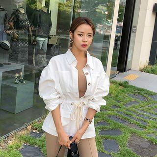 Drawcord-waist Safari Jacket