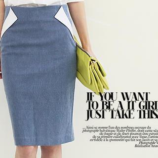 Denim Pencil Skirt