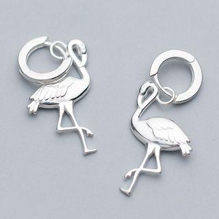 925 Sterling Silver Flamingo Dangle Earring