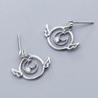 925 Sterling Silver Crescent Drop Earring S925 Silver - Earring - Silver - One Size