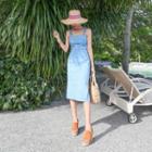 Sleeveless Denim Sheath Dress