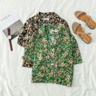 Floral Short-sleeve Cropped Shirt