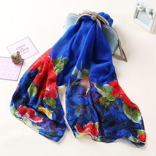 Flower Scarf Blue - One Size