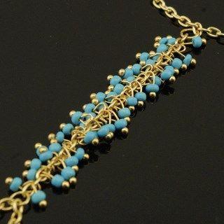 Loop-finger Beaded Bracelet