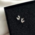 925 Sterling Silver Butterfly Earring 1 Pair - Earrings - 2 Piece - Butterfly - One Size
