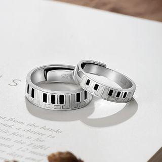 Couple Matching Piano Key Open Ring / Set