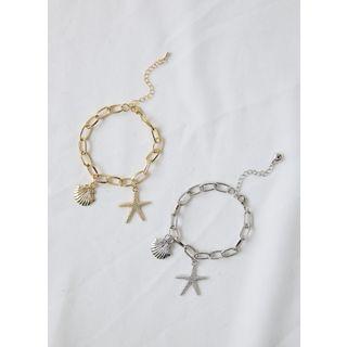 Seashell & Starfish Chain Bracelet