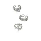Rhinestone / Faux Pearl Alloy Open Ring (various Designs)