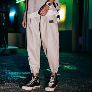 Drawstring Waist Cropped Pants With Bungee Cord