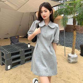 Puff Sleeve Collared Midi Dress / Puff Sleeve Collared Dress (various Designs)