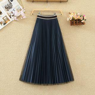 Maxi A-line Accordion Pleat Skirt