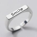 925 Sterling Silver Lettering Open Ring S925 Silver - Silver - One Size