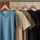 Plain A-line Long T-shirt Dress