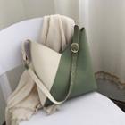 Two-tone Faux Leather Tote Bag