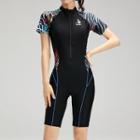 Short-sleeve Printed Swimsuit / Swimming Goggles / Swim Cap / Swim Bag / Set