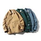 Key Print Button-up Jacket