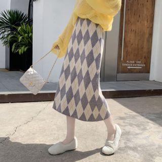 Argyle Midi Skirt