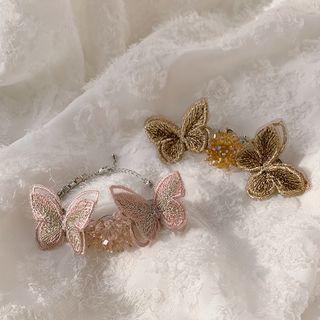 Mesh Butterfly Layered Bracelet