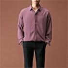 Long-sleeve Hidden-button Shirt