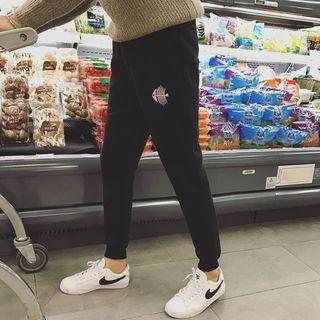 Fishbone Embroidered Sweatpants