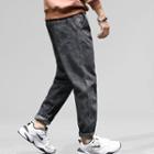 Paisley Print Pocket Tapered Jeans