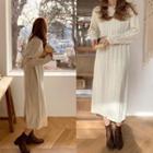 Round Neck Cable Knit Long Dress