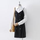 Set: Strappy A-line Dress + Plain Shirt