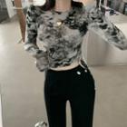 Long-sleeve Tie Dye Top / Boot-cut Pants