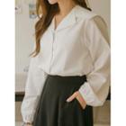 Wide Sailor-collar Stitched Blouse