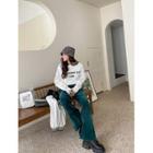 Plus Size Drop-shoulder Letter T-shirt