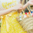 Pompom Tassel Woven-reed Tote