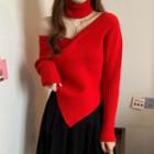 Irregular Off-shoulder Sweater